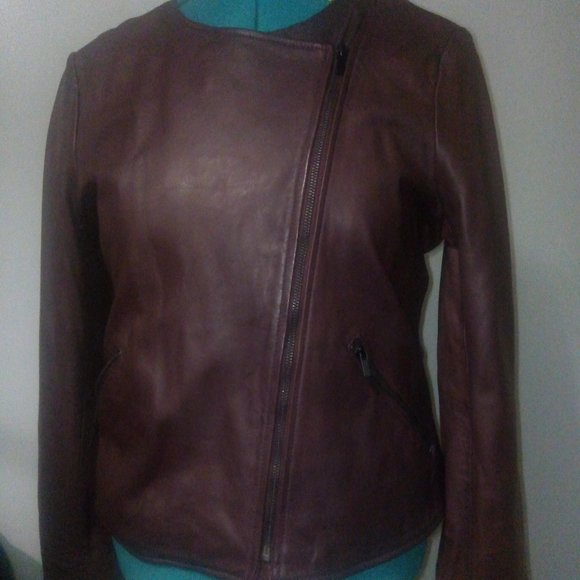 Neiman Marcus The Leather Collection Moto Jacket Sz L - Picture 5 of 15